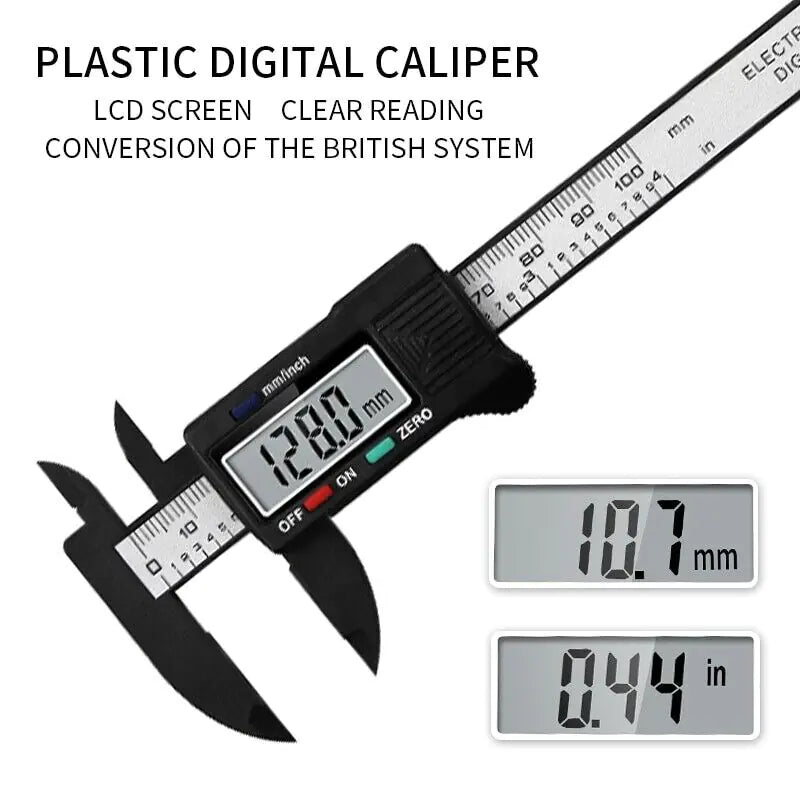 6" 150mm Digital Caliper Micrometer LCD Gauge Vernier Electronic Measuring Ruler